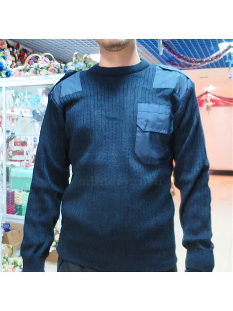 Купить свитер синий офицерский