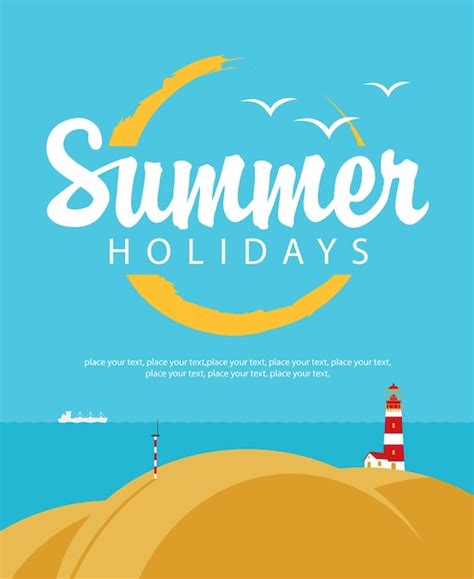 Premium Vector Summer Holidays Poster