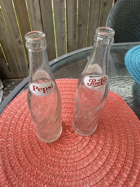 Old Vintage Pepsi Cola Swirl Glass Beverages Soda Pop Bottle Fl Oz