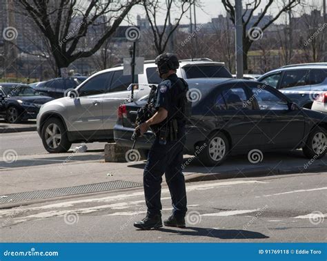 NYPD Counterterrorism Officer during Yankee Opening Game Editorial ...