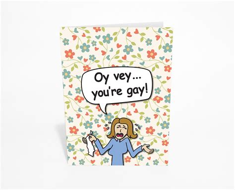 Gay Lesbian Rainbow Lgbt Pride Flag Funny Card Coming Out Gift Etsy