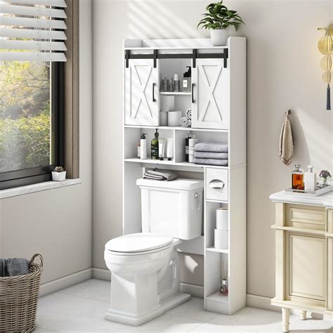 Snapklik.com : Over The Toilet Storage Cabinet, Farmhouse Storage