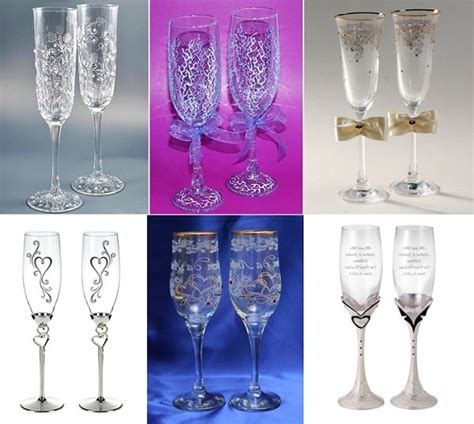 Бокалы на свадьбу своими руками фото. Как украсить бокалы?