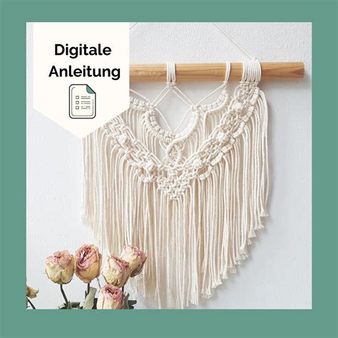 Digitale Anleitung Makramee Wandbehang Boho Creolla Diy