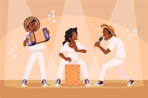 Ilustración de banda de música latina Vector Gratis