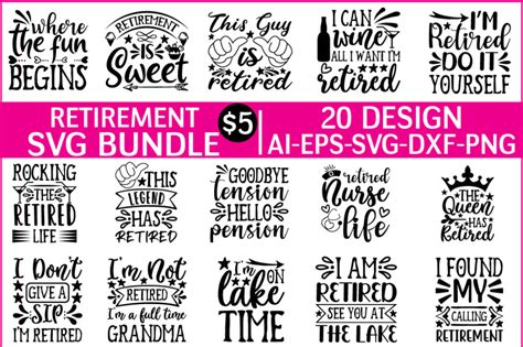 Retirement Svg Bundle Vol By Bdb Graphics Thehungryjpeg