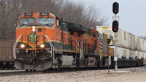 Bnsf 1026 H1 Dash 9 Leading The Q Auglac In Springfield Mo 2219