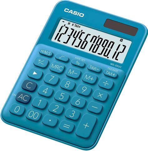 Calculadora De Escritorio Casio MS 20UC Color Azul Amazon Mx