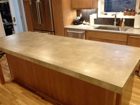 Concrete island countertop - Contemporary - Kitchen - Atlanta - by ...