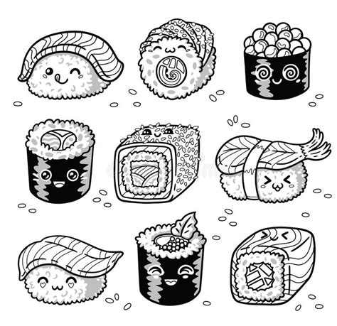 Sushi Coloring Pages Printable See more of free coloring pages coloring ...