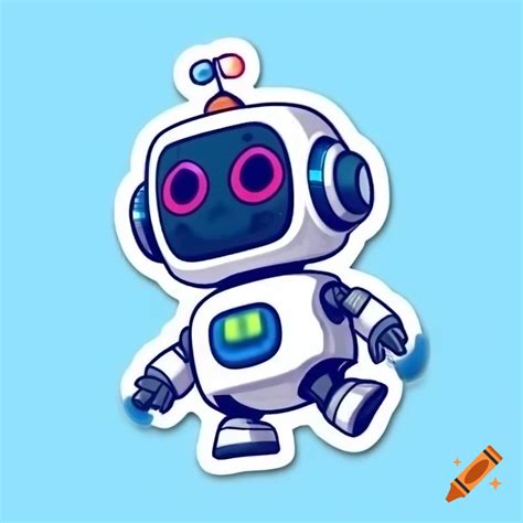 Colorful Sci Fi Robot Stickers Design On Craiyon