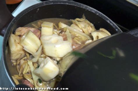 Chinese Festivals Recipe Stewed Lotus Root With Dry Bamboo Shoot And