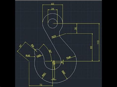 DIBUJO GANCHO AUTOCAD YouTube