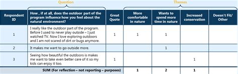 Qualitative Data Coding Excel Template