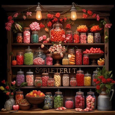 candy shelf art  stock photo public domain pictures