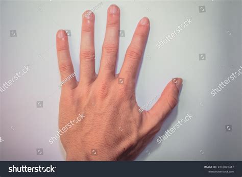 Human Hand Facing Down Photo Five Stock Photo 2210076447 Shutterstock
