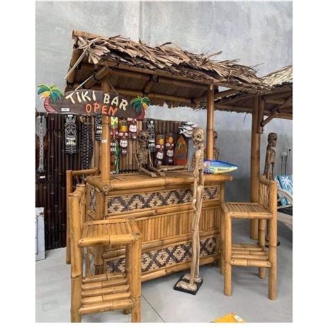 Bamboo Tiki Bar Comes With Bar Stools Brisbane Queensland L H