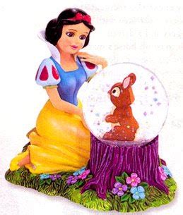 Disney Snowglobes Collectors Guide Snow White Bunny Snowglobe