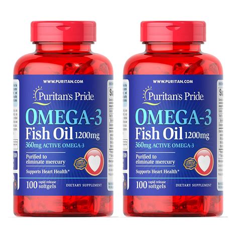 Puritan S Pride Omega Fish Oil Mg Mg Active Omega