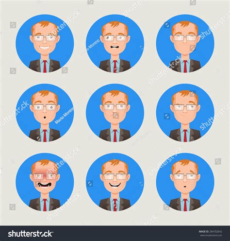 Emotions Faces Vector Characters Stock Vector (Royalty Free) 284702642 | Shutterstock