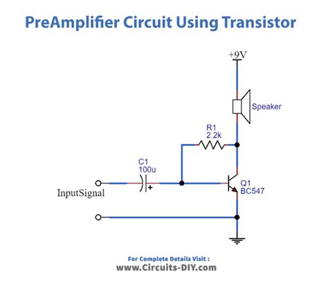 Pre Amp Transistor Circuit Diagram