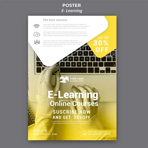 Free Psd E Learning Poster Template