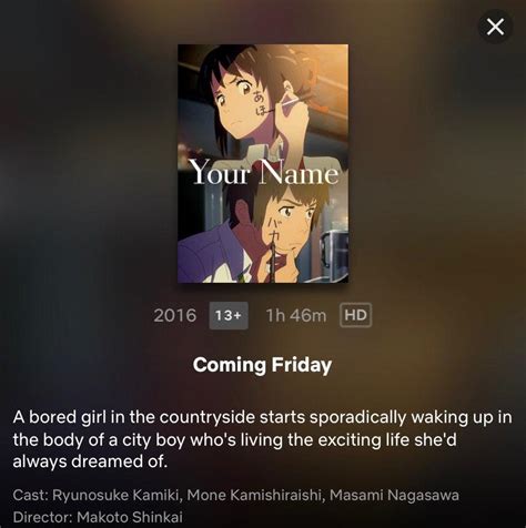 Your Name To Be Released On Netflix Philippines On July 10, 2020