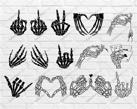 Skeleton Hands Svg Skull Skeleton Hand Halloween Svg Rack Hand Etsy