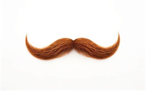 Premium Photo Red Moustache On White Background