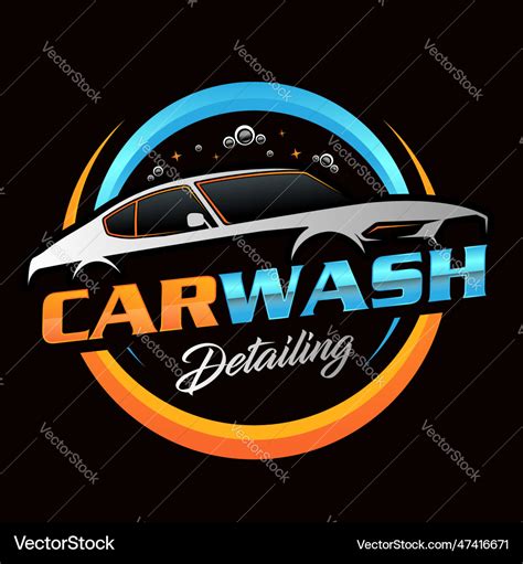 Automobile Detailing And Car Wash Logo Design Vector Image