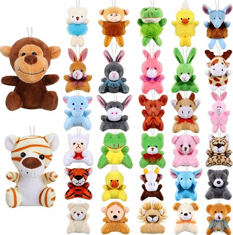 Skylety 32 Pcs Mini Animal Plush Toy Assortment Cute India | Ubuy
