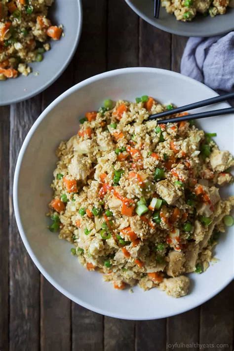 15 Minute Cauliflower Chicken Fried Rice Easy Healthy Recipes