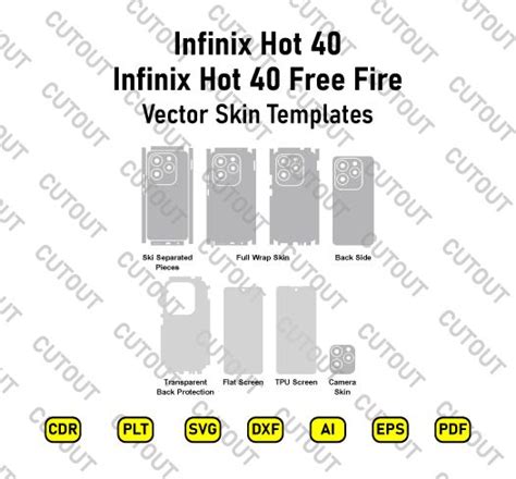 Infinix Hot Hot Free Fire X Vector Skin Cut Files