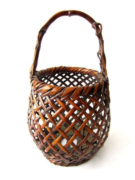 Antique Japanese Bamboo Basket Zentner Collection