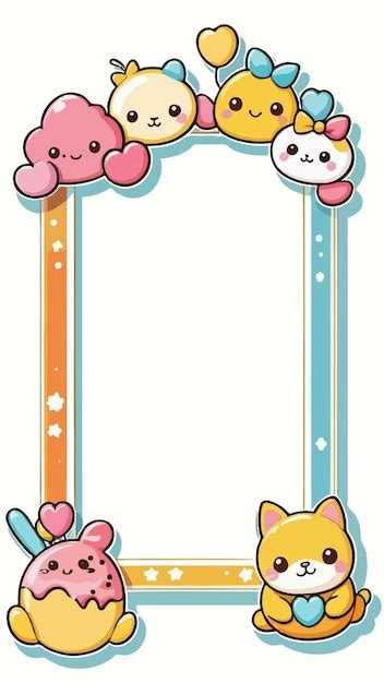 Kawaii Frame Vectors And Illustrations For Free Download Freepik