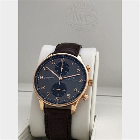 Iwc Portuguese Rose Gold Chronograph Automatic Watch Refiw3714 82