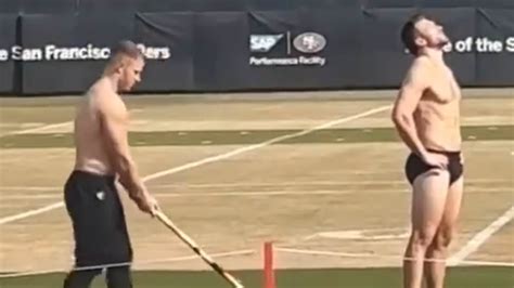 Hilarious Clip Shows Half Naked Super Bowl Bound 49ers Stars Christian McCaffrey And Kyle