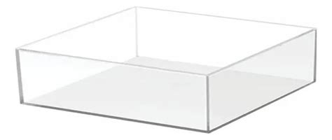 Caixa De Acrílico Transparente - Caixa De Acrílico Organizadora Sem Tampa Transparente 20x15 Cor Cristal ...