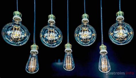 Современные лампы Эдисона – виды, размеры, типы