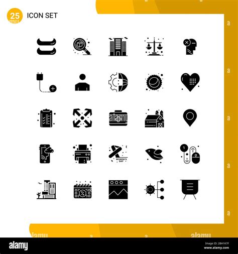 User Interface Solid Glyph Pack Of Modern Signs And Symbols Of Head