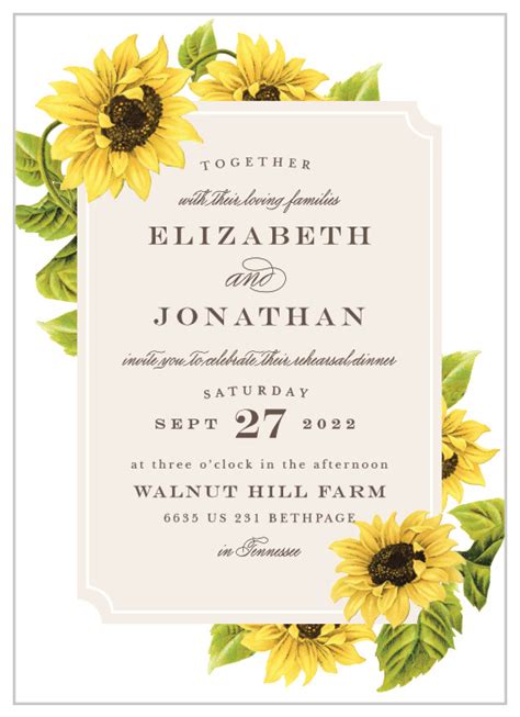 Sunflower Wedding Invitations - Super Cute Designs