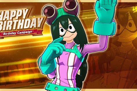 Tsuyu Asui Birthday Celebration My Hero Ultra Rumble News