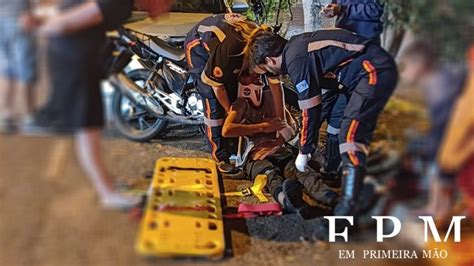 Motociclista fica ferido após ser fechado por carro em avenida de