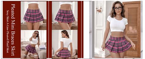 Amazon Avidlove Women Mini Pleated Skirt Sexy Outfit Sexy Roleplay Lingerie Red Xs