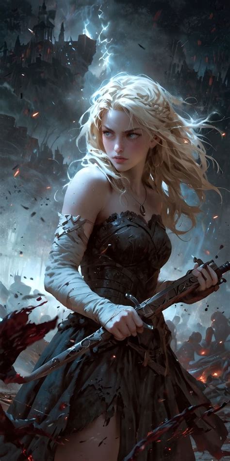 A Blonde Haired Princess Renowned For Her Combat Prowess En Guerreros Mujeres Gladiadores