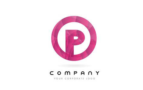 P Letter Logo Design with Circular Purple Pattern. 4903934 Vector Art ...