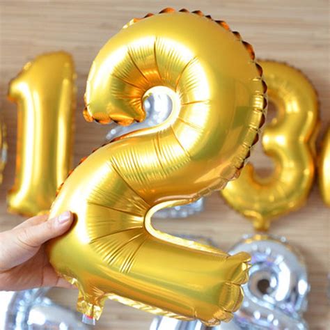 Ballon Chiffre Argent D Corations Anniversaire