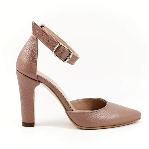 Sandale Nude Sidefat Din Piele Bizonata Hanna Pantofi Handmade