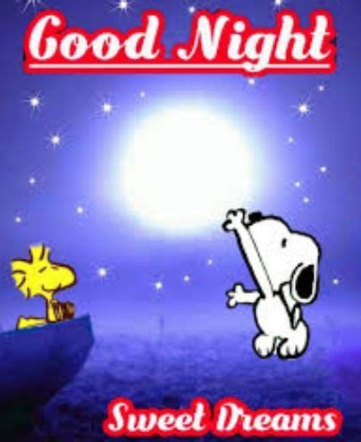 Snoopy Touching Moon Good Night Sweet Dreams Pictures Photos And