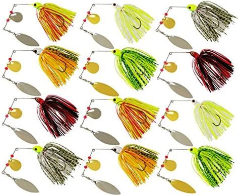 Jshanmei Fishing Lures Spinnerbait Hard Metal Spinner Bait Kit Jigs